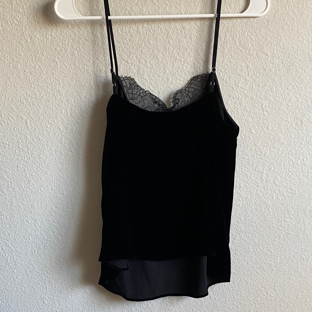 Cami NYC Black Velvet Lace Cami - Picture 7 of 10